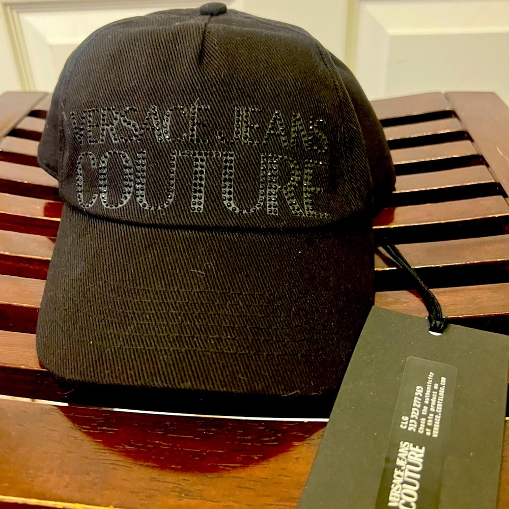 Versace Jeans Couture, black with black crystals, new with tags
